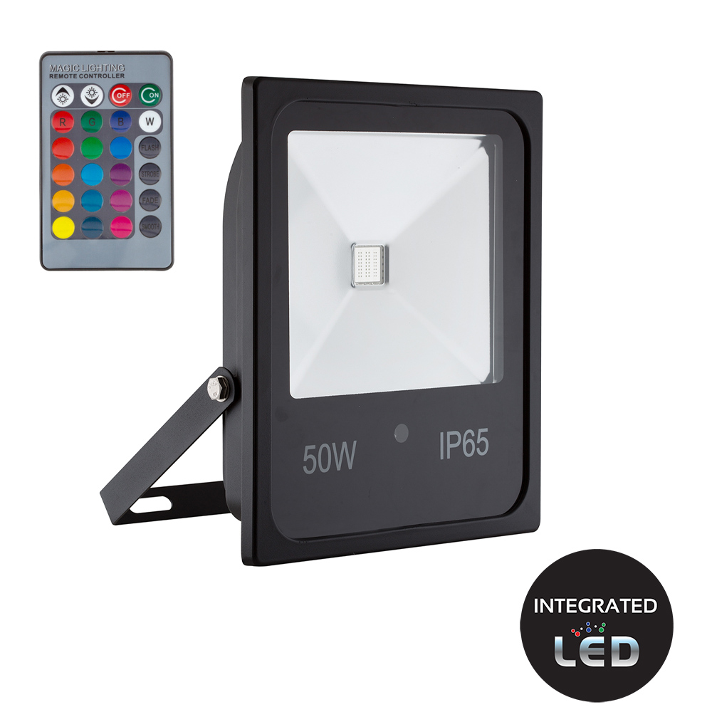 LED floodlight 50W RGB black (FS173)