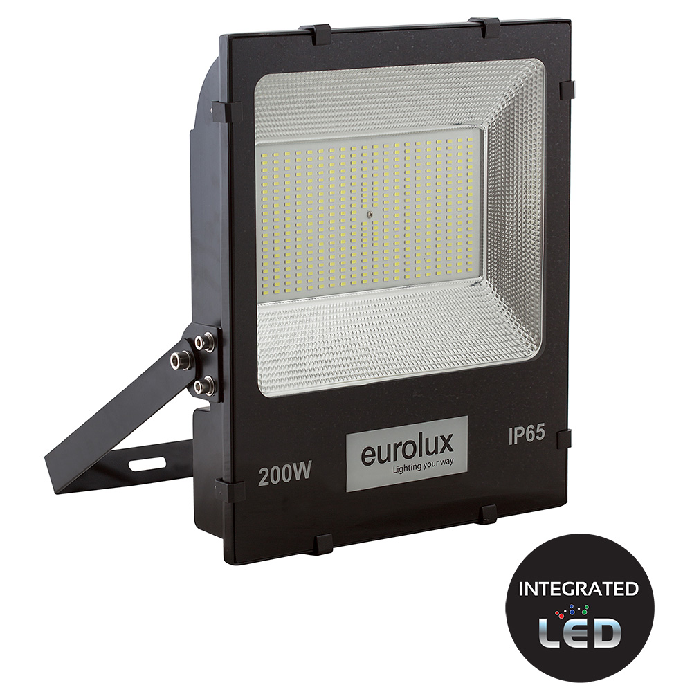 LED Floodlight 200W Black 6500K - LED Floodlight 200w Black 6000K, FS222. (FS222)