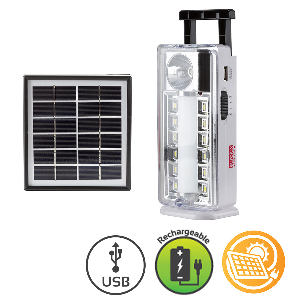 Rechargeable LED 5W Light with Solar Panel (FS297W)