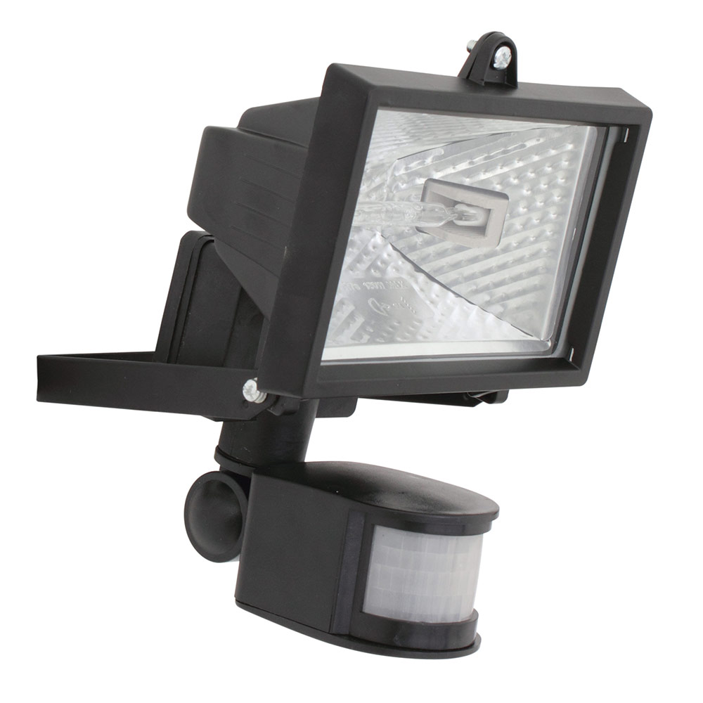 FLOOD 150W W/SENSOR W/LAMP BLACK (FS8B)