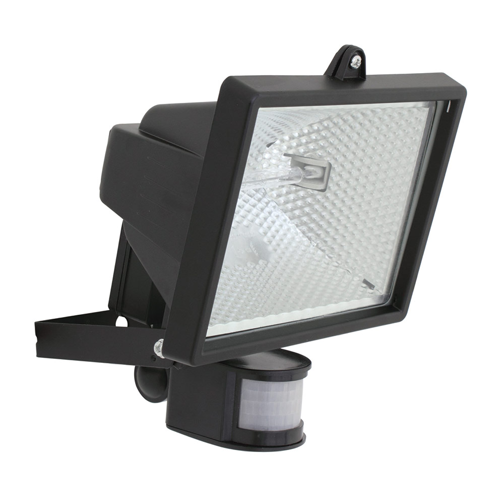 FLOOD 500W W/SENSOR W/LAMP BLACK (FS9)