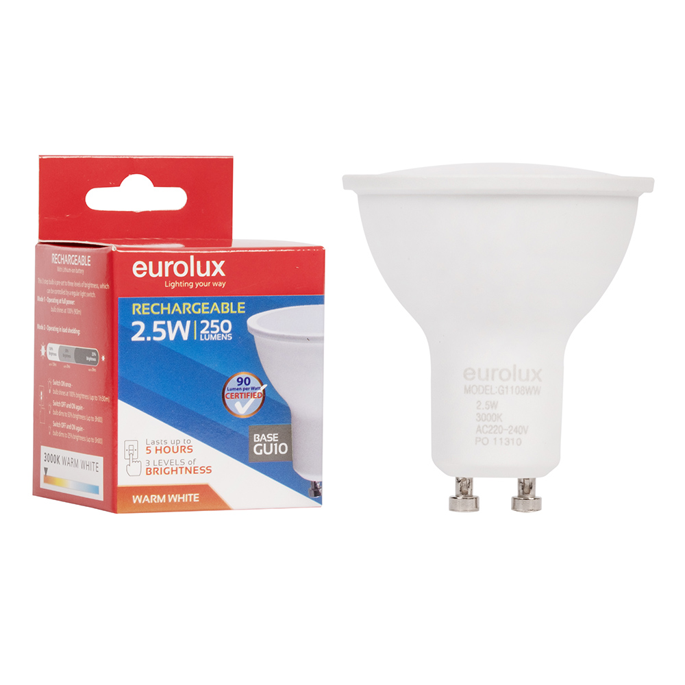 Rechargeable GU10 LED 3W Warm White (G1108WW)