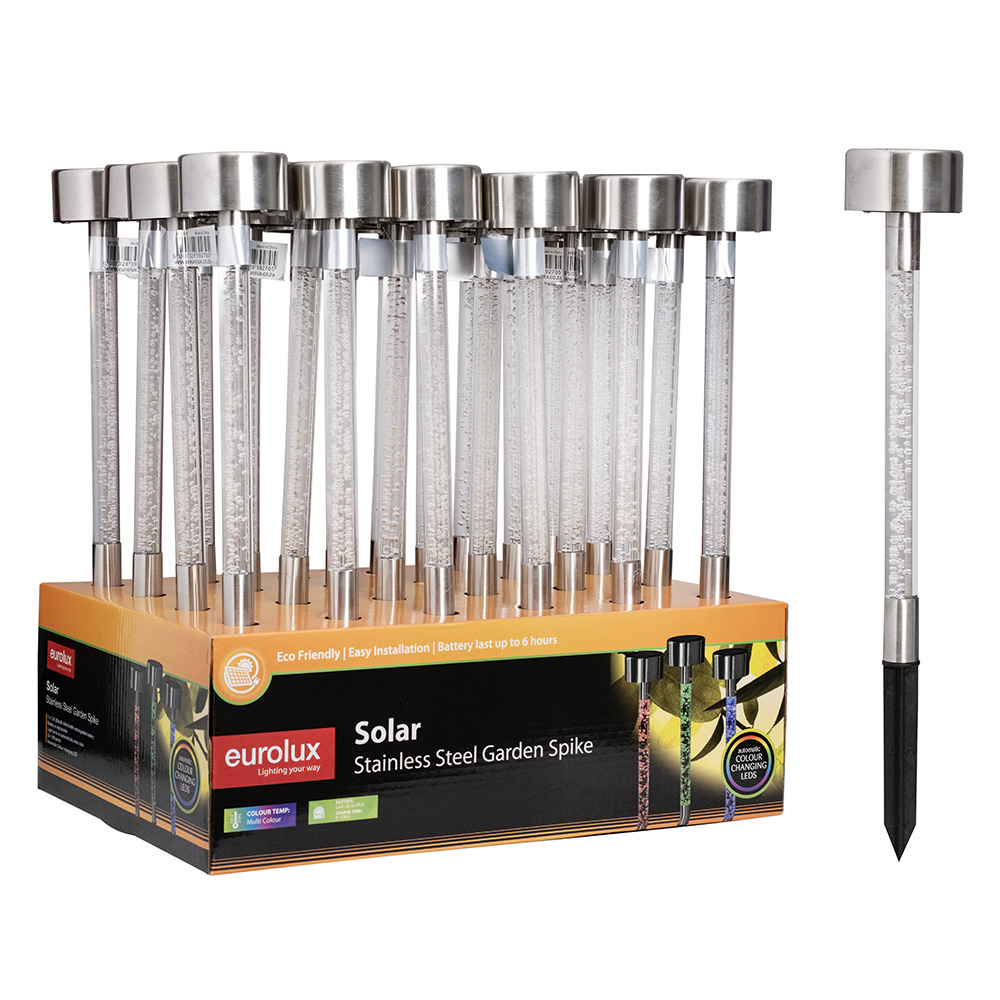 Stainless Steel Solar Garden Spike (H195)