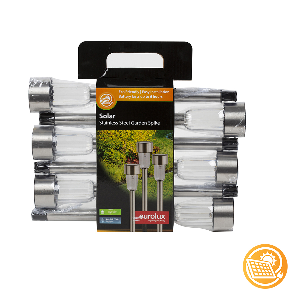 Stainless Steel Solar Garden Spike (H202)