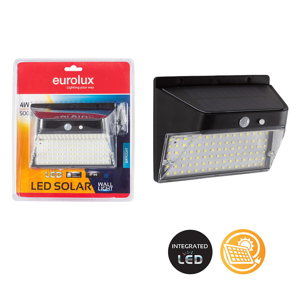 4w Solar Wall Light Motion Sensor 6000K (H220)