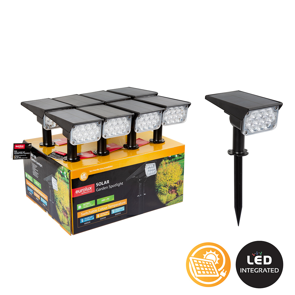 4w Solar Garden Spotlight with Adjustable Colour Temperature (H221CDW)
