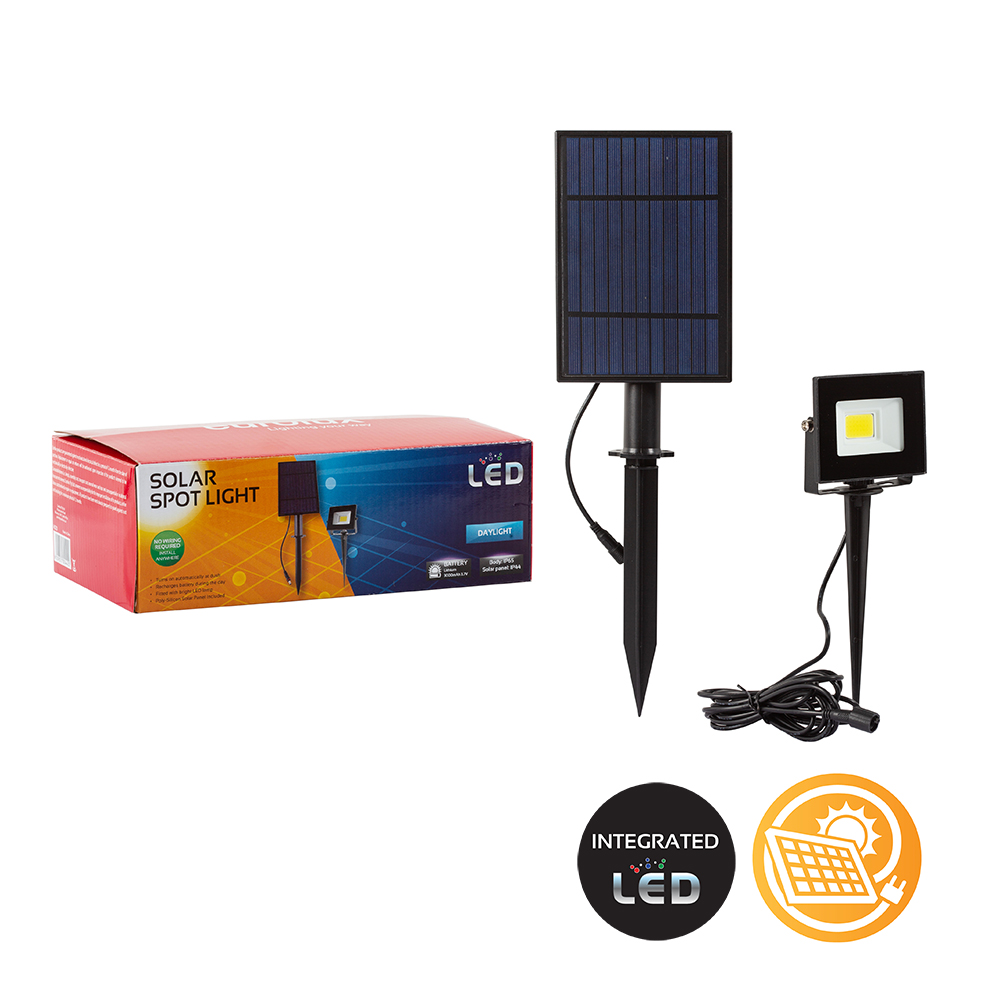 6w Solar Garden Spotlight 6000K 350lm (H223)