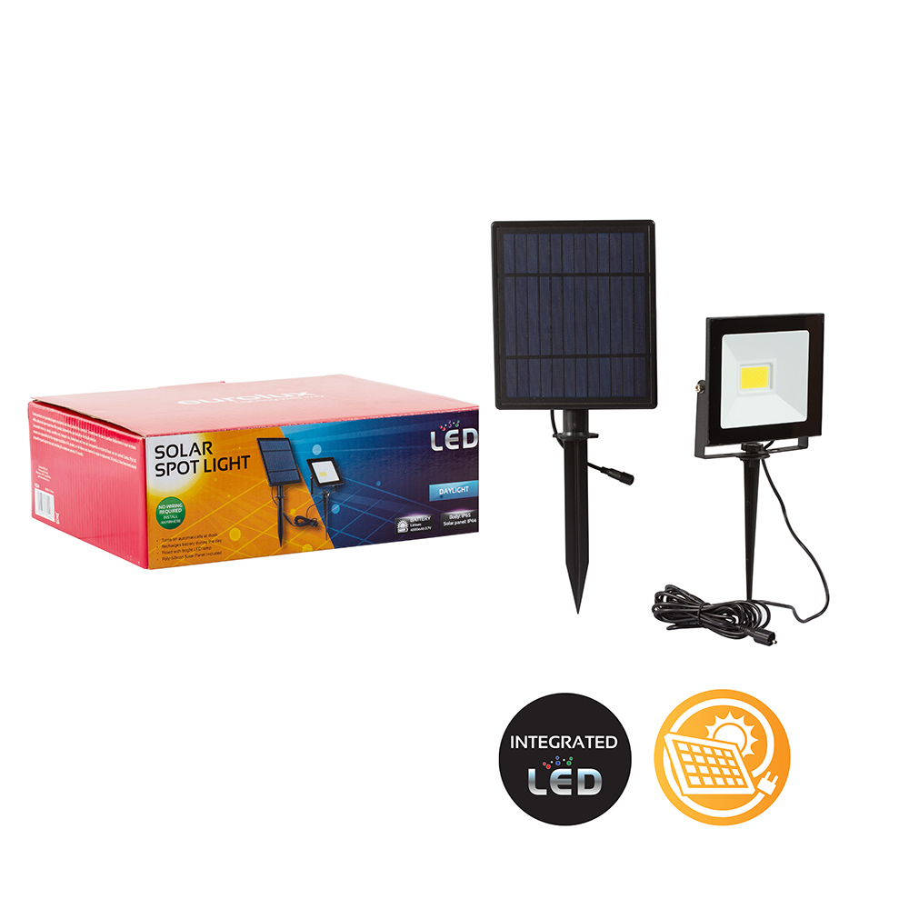 12w Solar Garden Spotlight 6000K 450lm (H224)