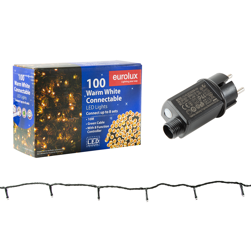 100 LED String Light 10M Connectable Warm White (H294)