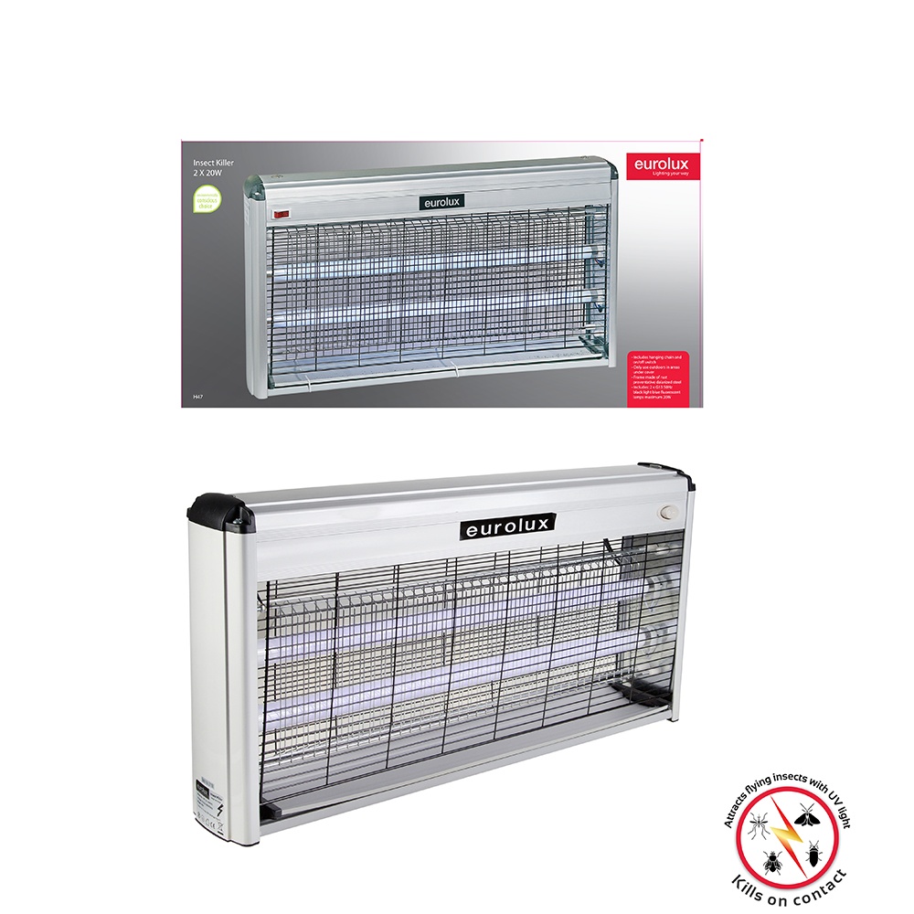2 x 20W Insect Killer - INSECT KILLER 2 x 20w, H47. (H47)