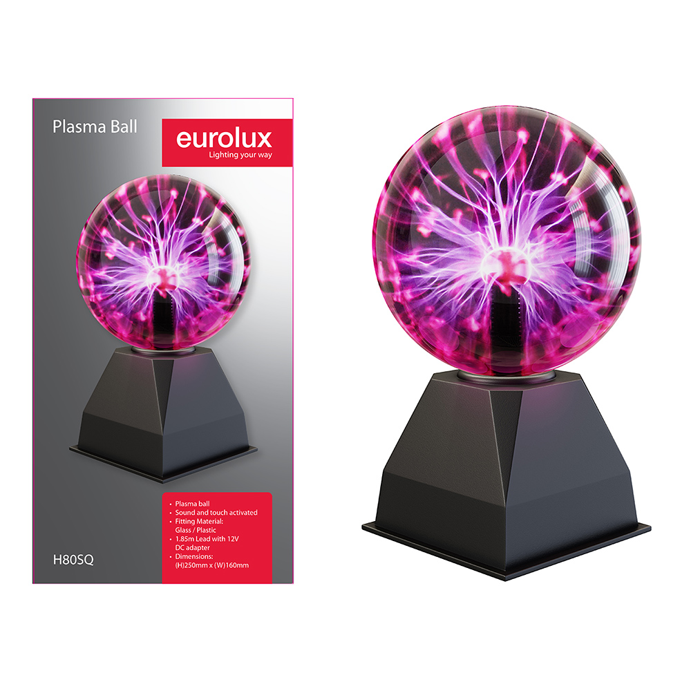 6' Plasma Ball with sound sensor (H80SQ)
