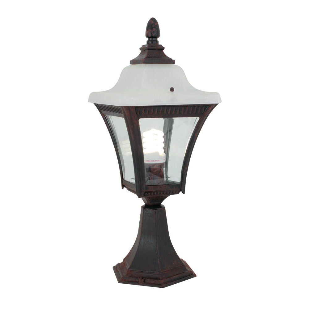 Outdoor Pedestal 4 Panel Brown Rust 60w (O11BR)