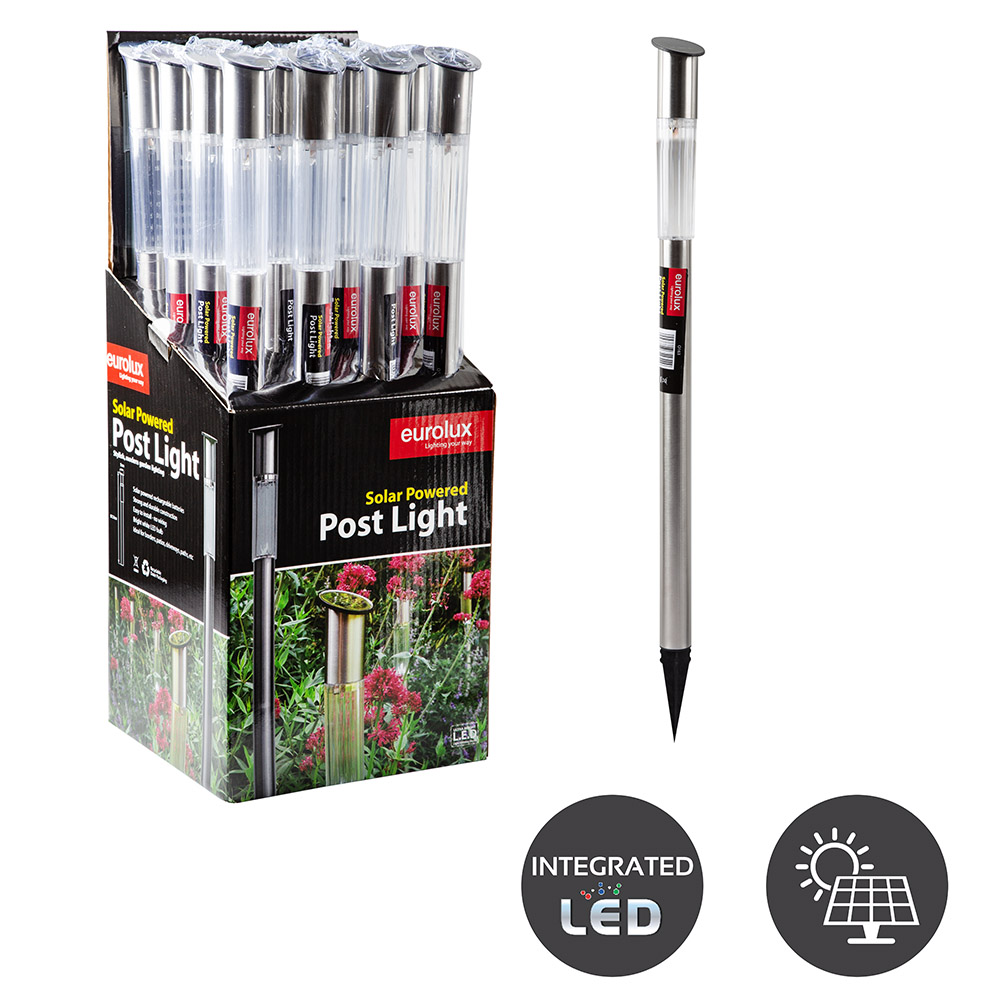 Solar tall post spot stainless steel (matt finish) (O163)