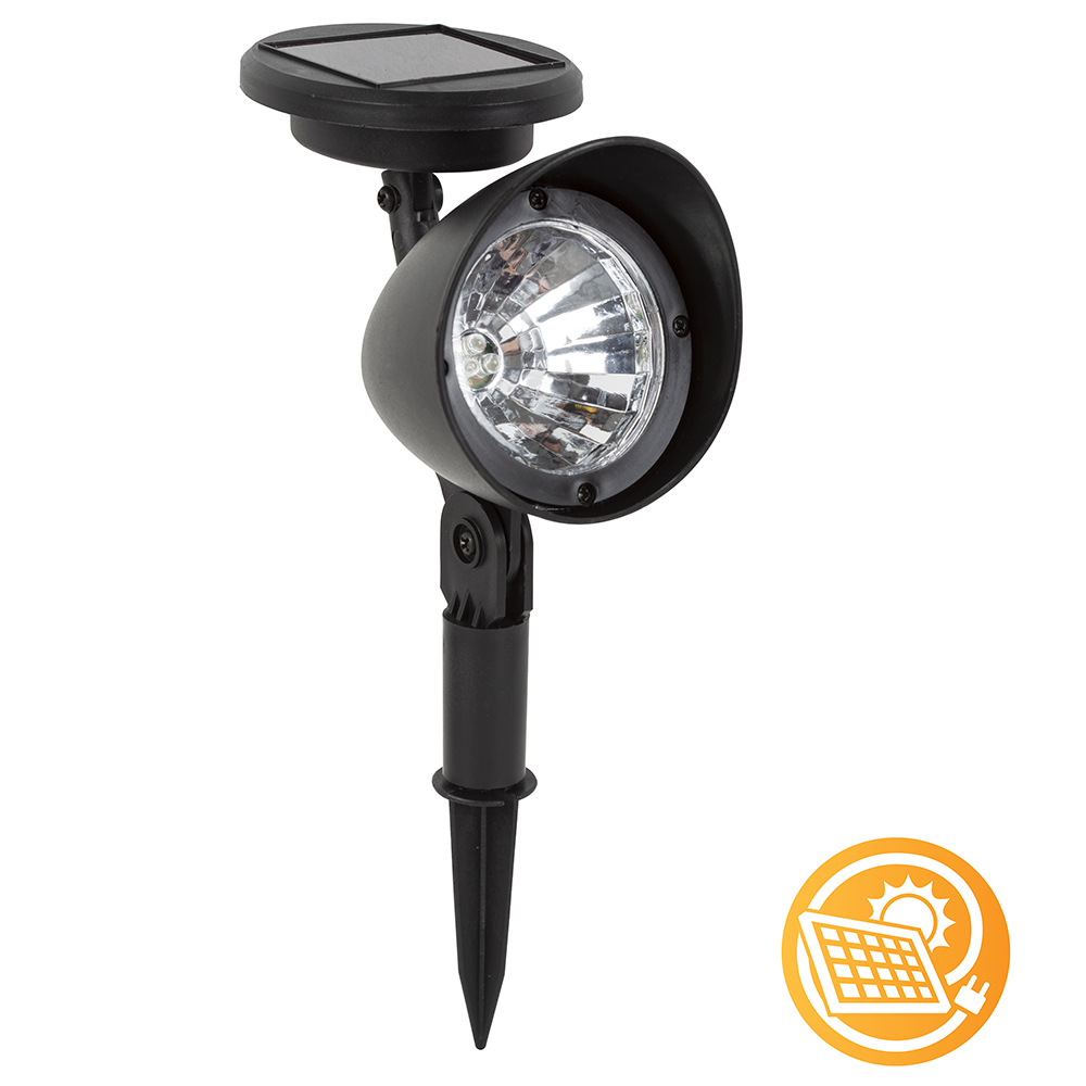 Solar spotlight LED plastic and glass - SOLAR SPOT LIGHT LED PLASTIC AND GLASS, O172. (O172)