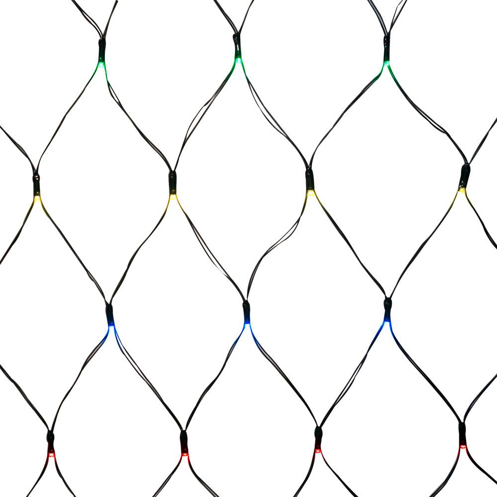 SOLAR FAIRY LIGHT NET 105 LED MULTI COLOUR (O174)
