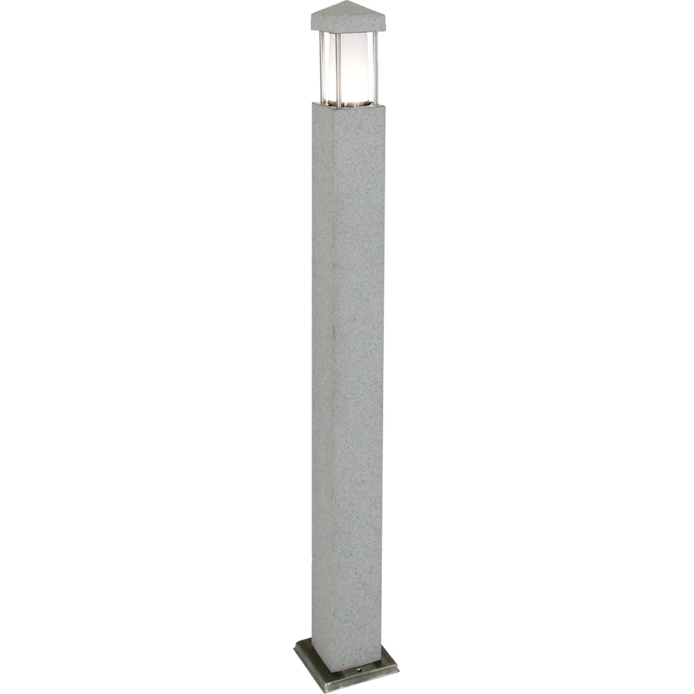 Outdoor bollard plain in stone ex 1xE27 11W CFL IP44 (O259ST)