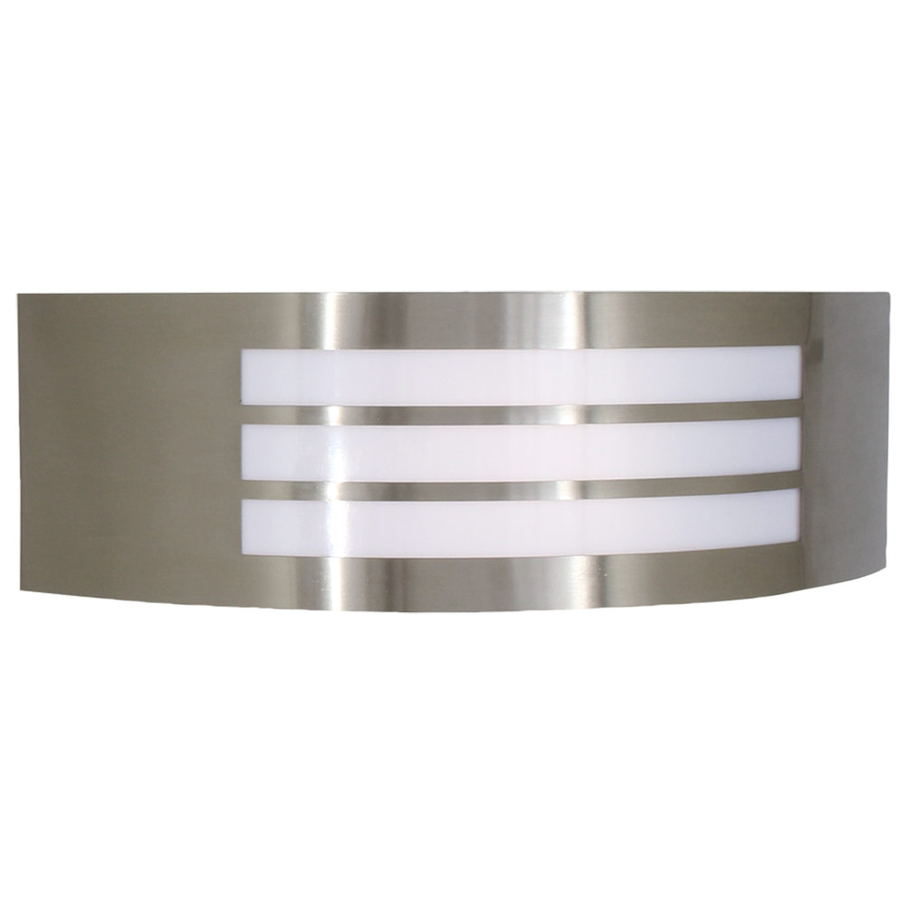 Outdoor s.steel wall light with grid ex 1xE27 13W CFL IP44 (O261SC)