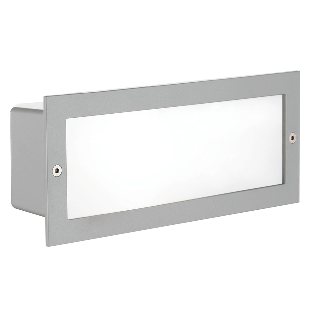 Zimba recessed plain footlight silver (O355)