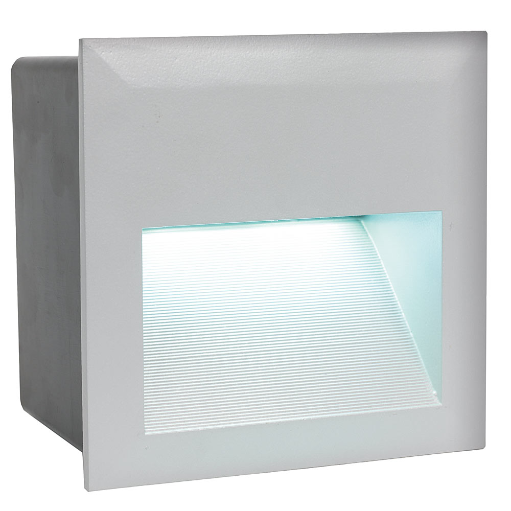 Zimba LED Recessed Wall Light - ZIMBA-LED RECESSED SQUARE FOOTLIGHT, O392. (O392)