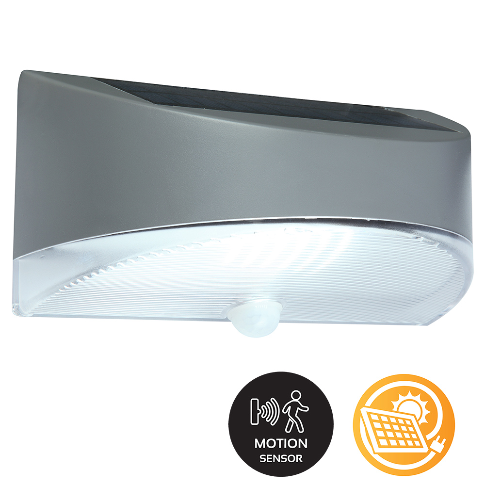 Bread Solar Wall Light Silver (O459)