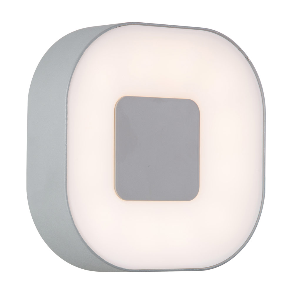 Ublo LED Ceiling/Wall Light Square 8W Silver (O467)