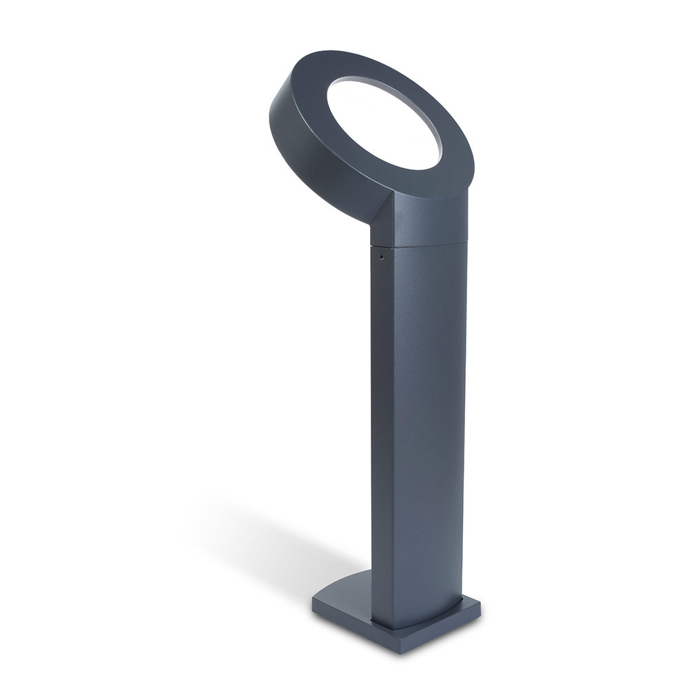 14W Graphite Meridian LED Bollard - Trumpet LED Wall Light 16W Graphite, O474. (O474)
