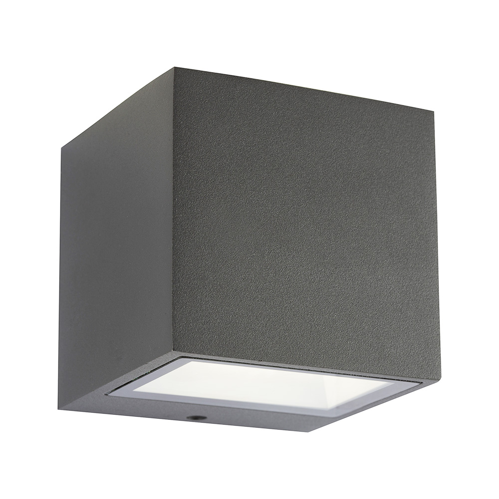 Gemini Grey 9W 4000K Aluminium Wall Light (O600)