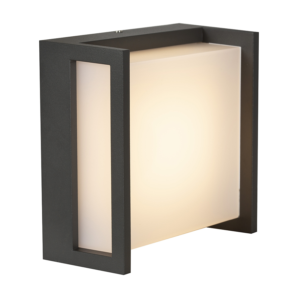 Qubo 9.5W 3000K Grey Aluminium Wall Light (O605)