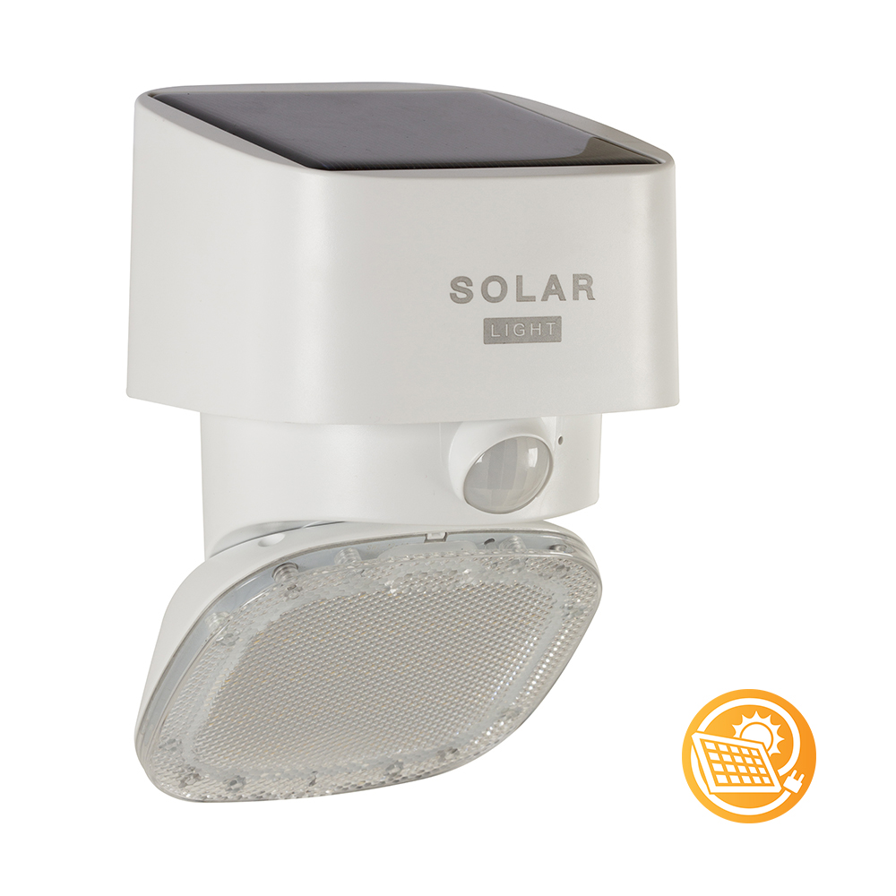 White Emergency LED Solar Wall Light (O623W)