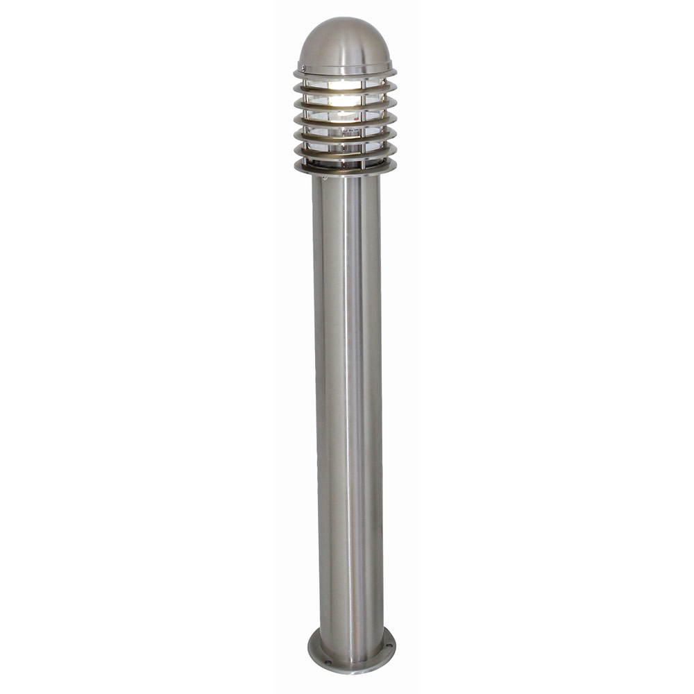 1m bollard stainless steel exl. 1xe27 100W IP44 - 1m Bollard S.Steel ex 1xE27 100W IP44, O70SS. (O70SS)