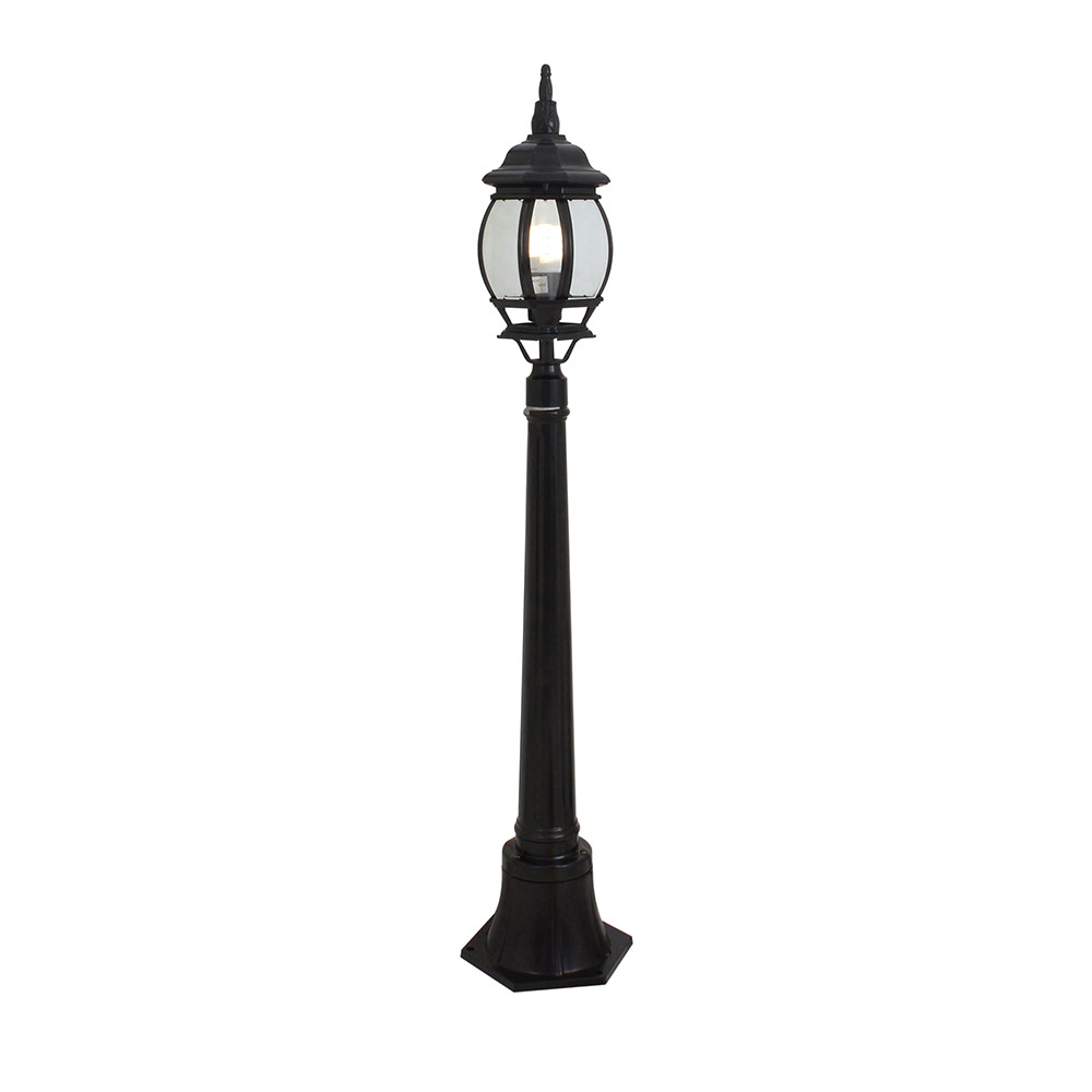 Lantern single 1.1m pole black (O76B)