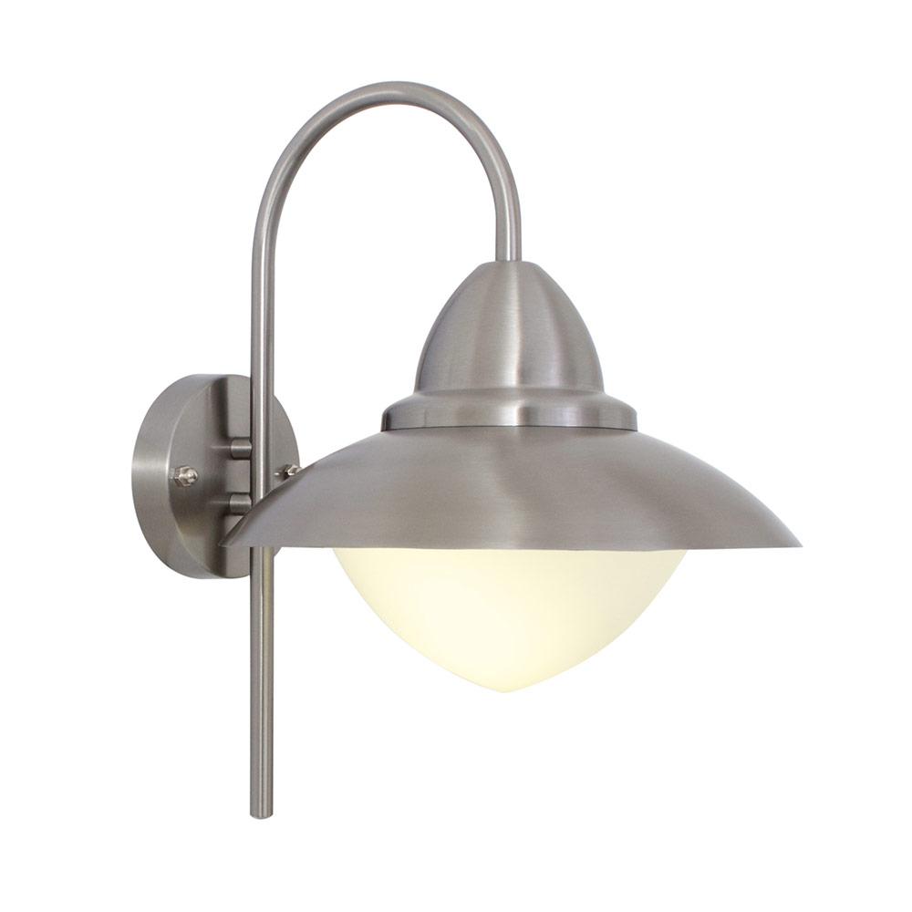 Sidney wall lantern 60W E27 steel - SIDNEY WALL LANTERN 60w E27 S STEEL, O84SS. (O84SS)