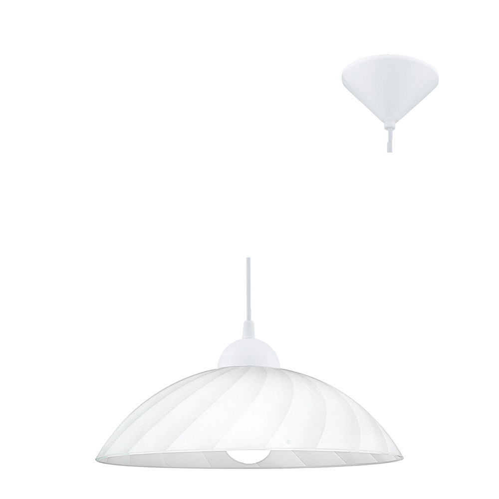 VETRO PENDANT 60w E27 FROSTED SWIRL (P113W)