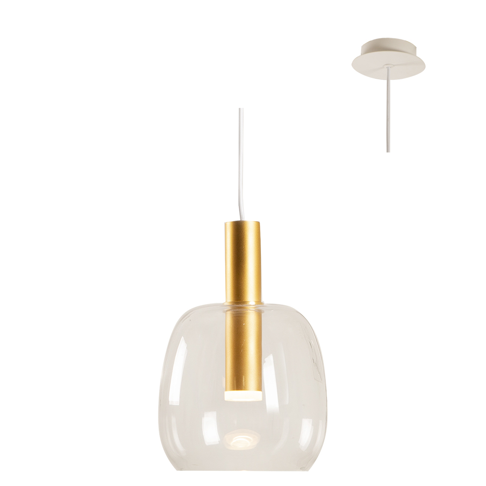 Candle Pendant 160mm Gold (P1142)