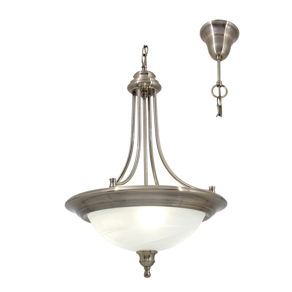 Antique Brass 3lt Cloudy Pendant - PENDANT 3LT CLOUDY ANTIQUE BRASS, P159ABR. (P159)