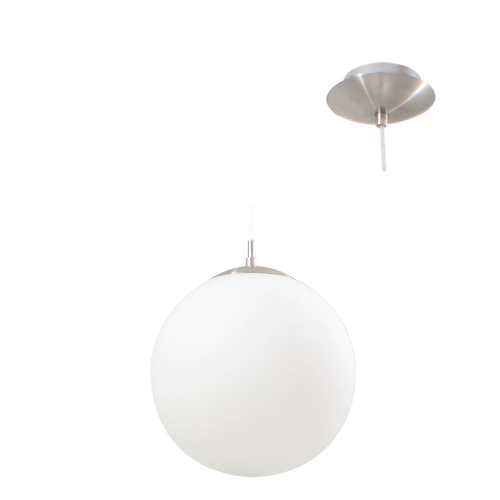 250mm Opal Rondo Pendant - RONDO PENDANT 250mm 100w E27 OPAL, P199O. (P199)