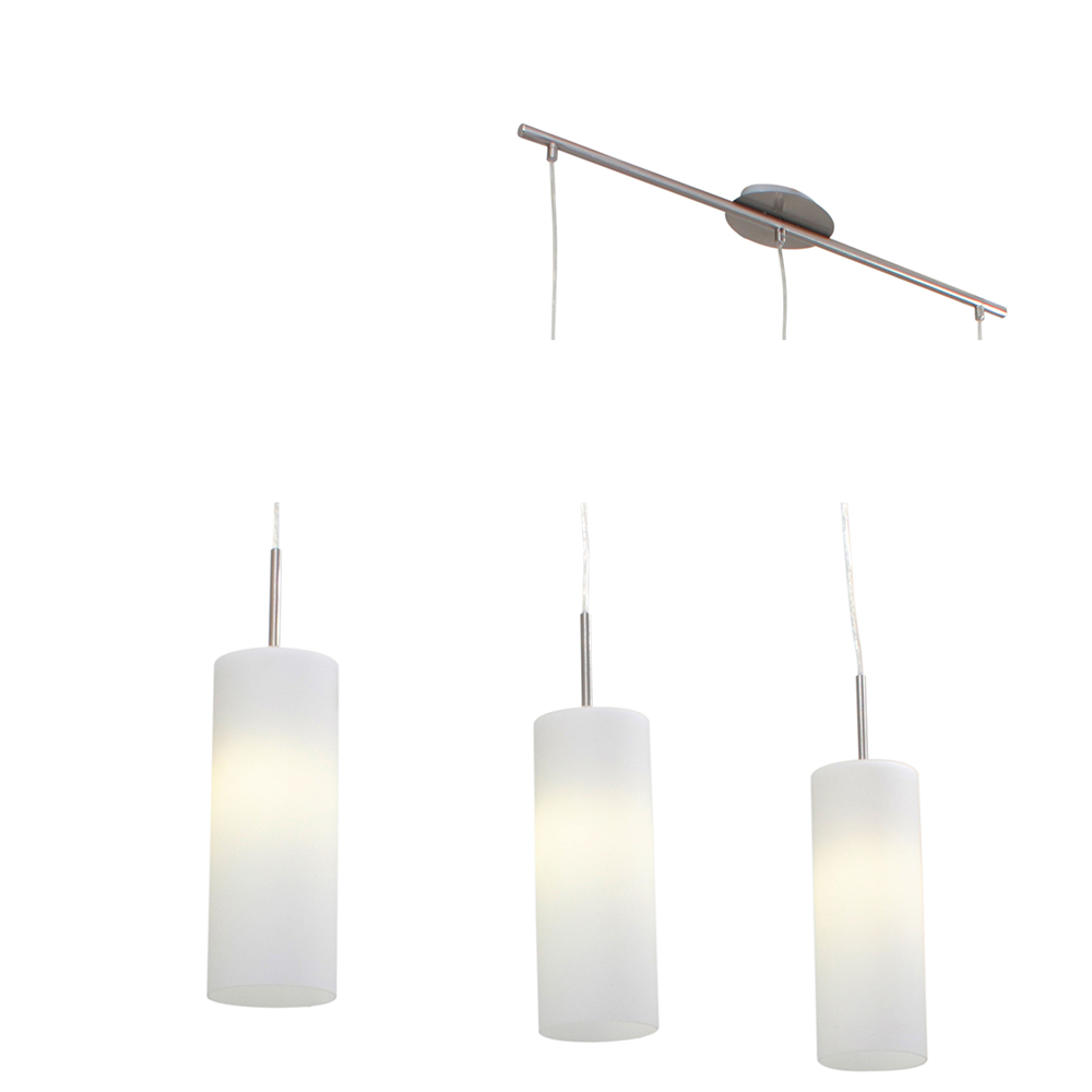 Troy 3 Pendant 3LT Opal Glass - TROY3 PENDANT 3LT OPAL GLASS SC, P260SC. (P260)