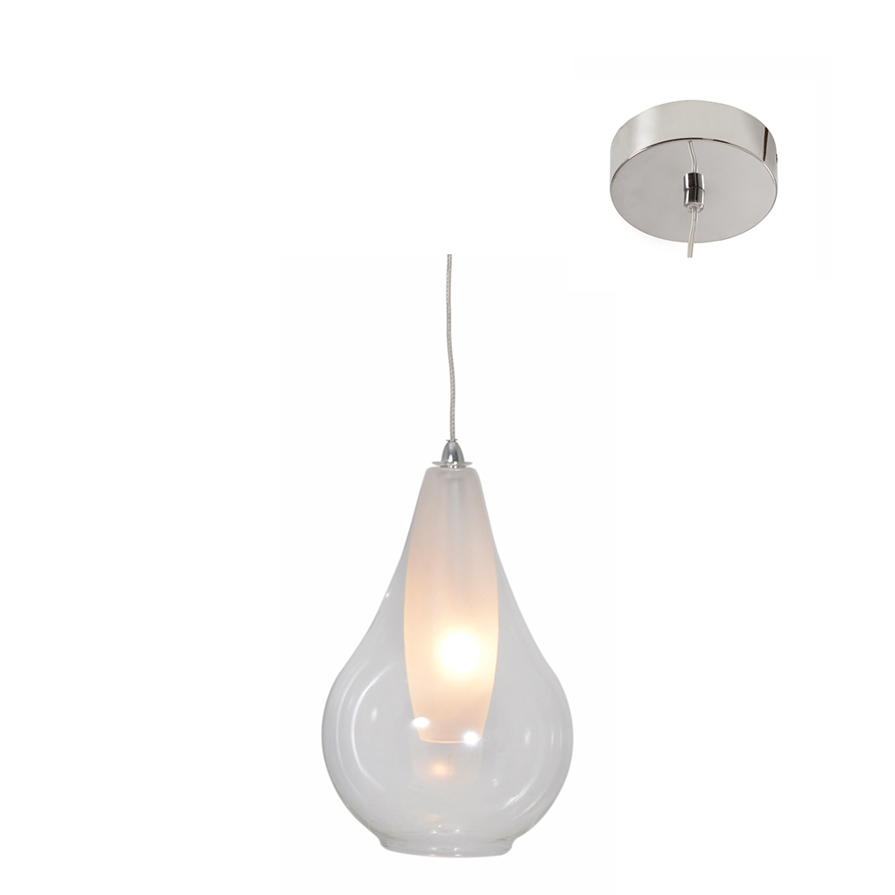 Nebula Pendant 1LT Clear with Frosted Inner Glass (P426CL)