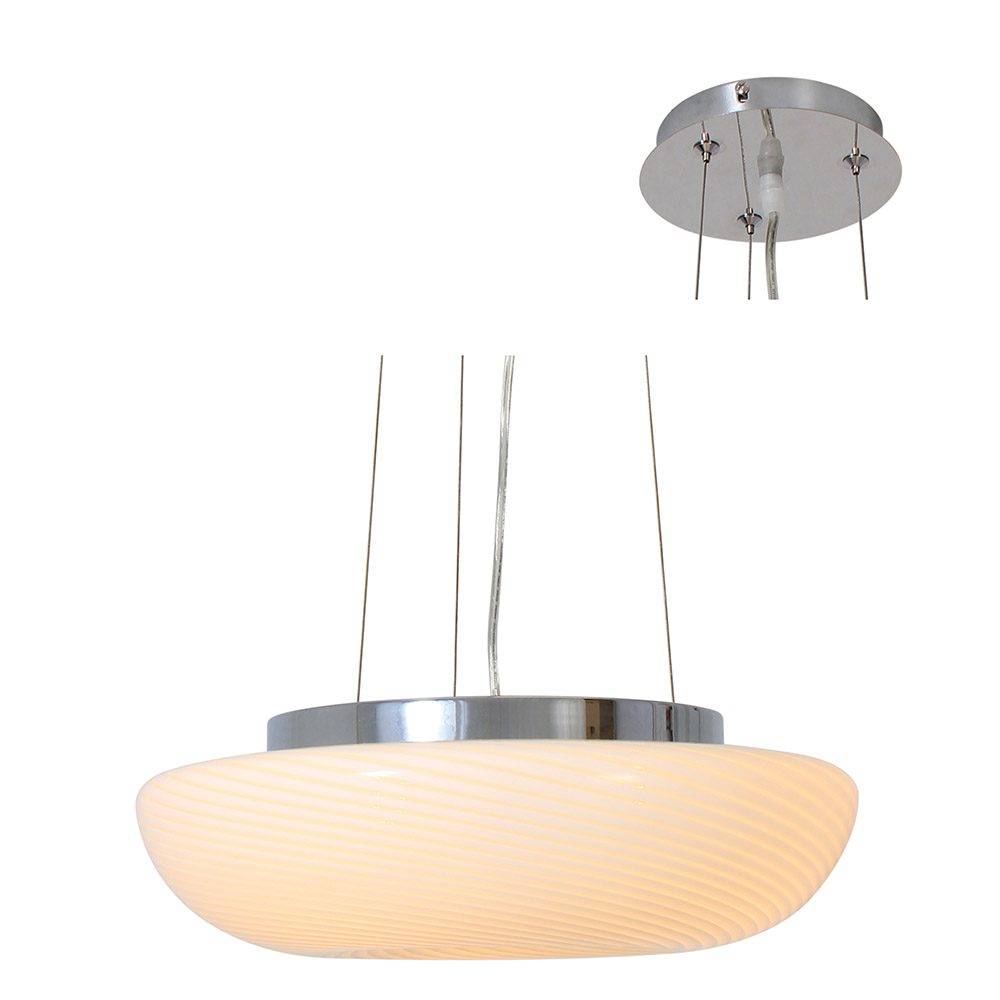 Milkyway Pendant 1LT  Milk Glass (400mm x 1500mm) (P434)