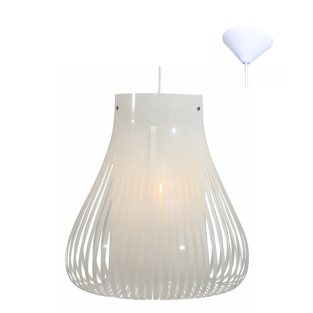 Pama Pendant Plastic White (E27) (P467)