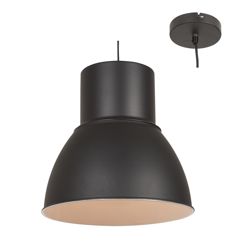 Audion Pendant 1LT Black (350mm) E27 - Audion Pendant 1LT Black (470mm) E27, P477. (P477)