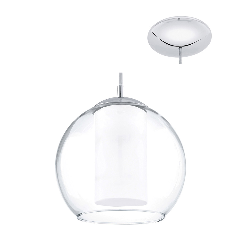 Bolsano 1LT Pendant Chrome/White (P499)