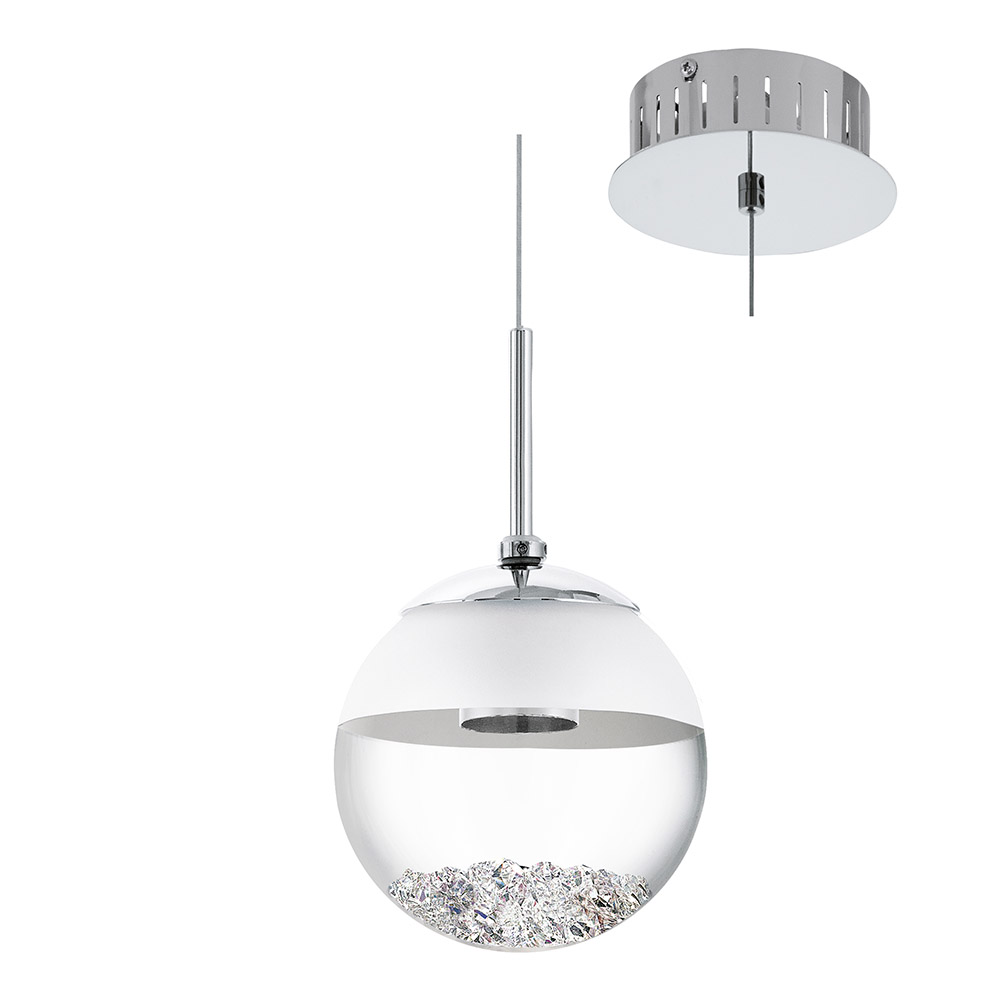 Montefio 1 LED Pendant Chrome/Clear (P559)