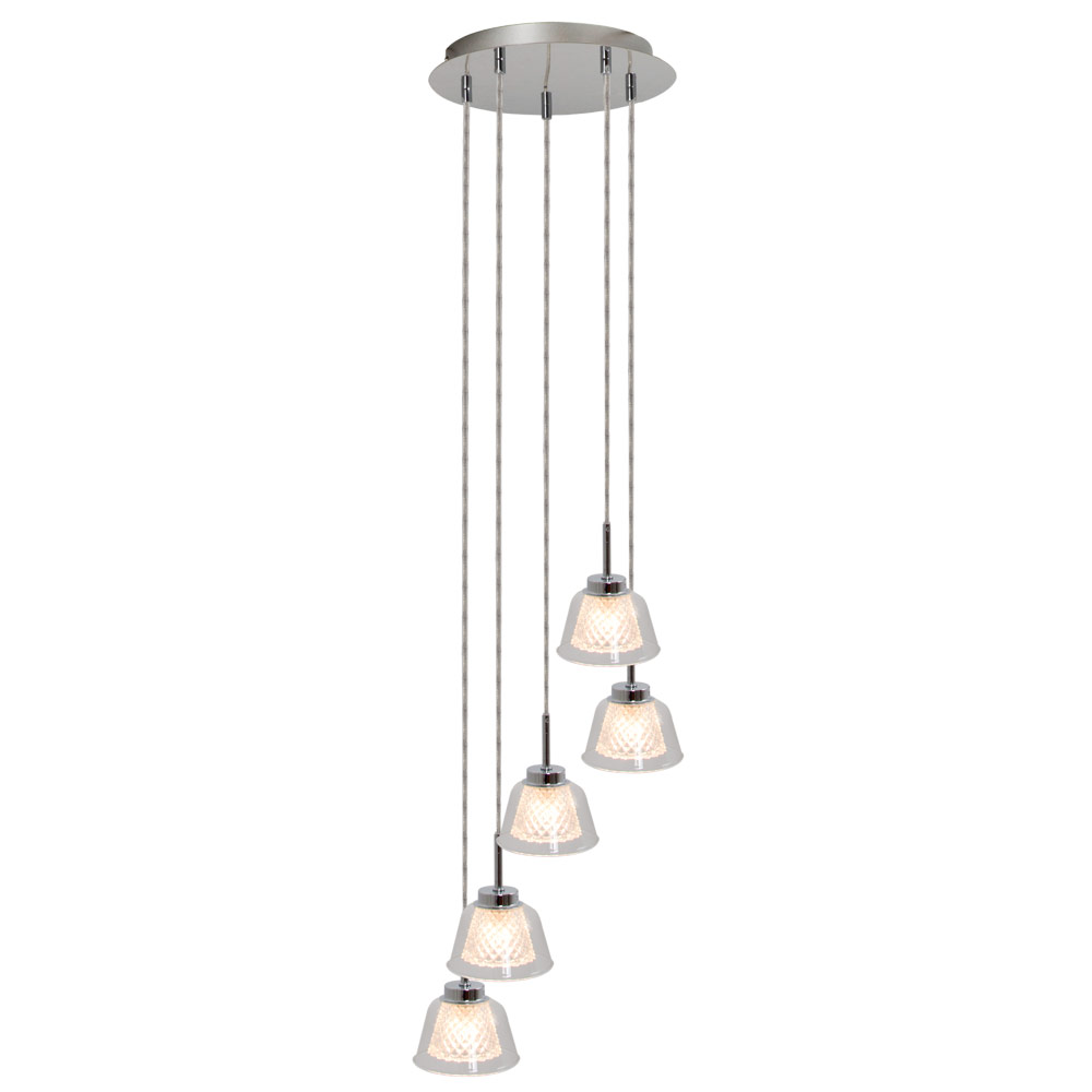 Pendant 5LT Chrome/Clear (G9) (P567)