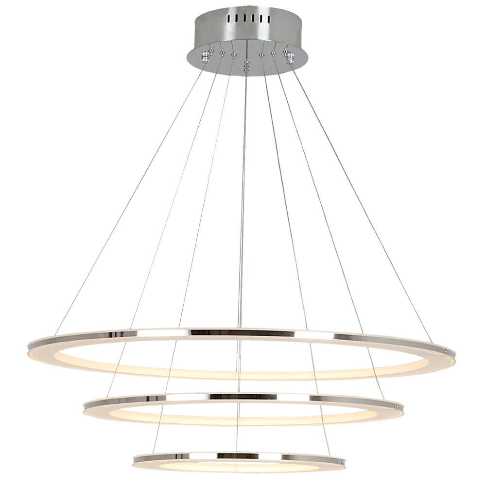 60W Chrome LED Pendant - PENDANT LED 60W CHROME 70W, P573. (P573)