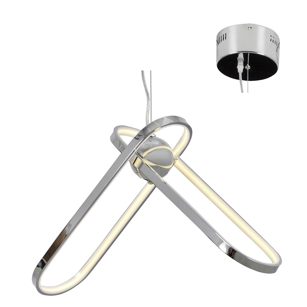 LED pendant chrome / silver (P574)