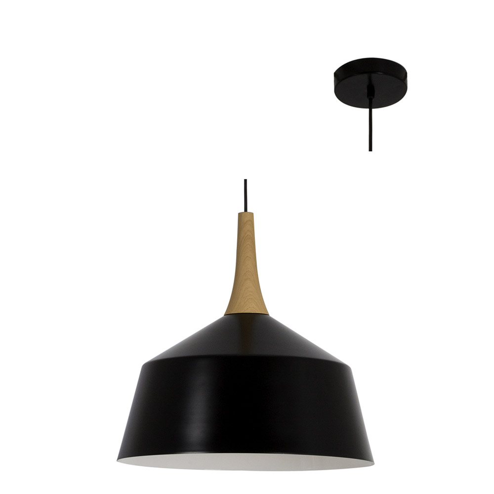 Large black pendant (P583B)