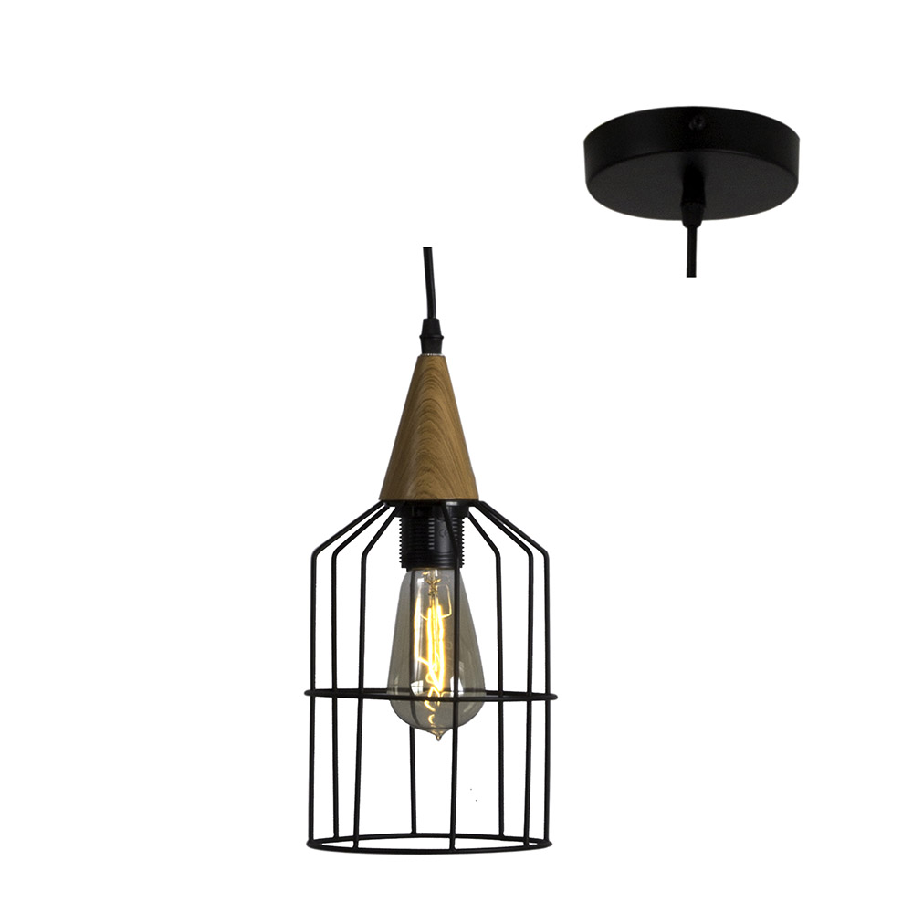 PENDANT METAL BLACK (P597)