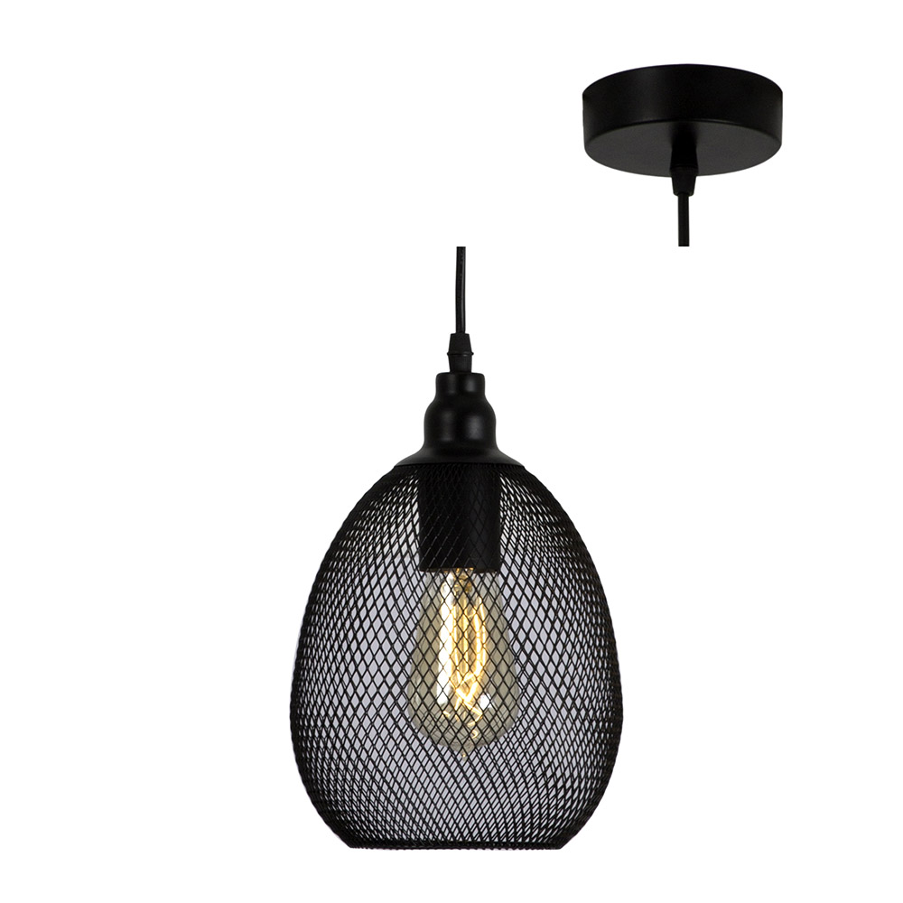 Black Metal Pendant - PENDANT METAL BLACK, P601. (P601)