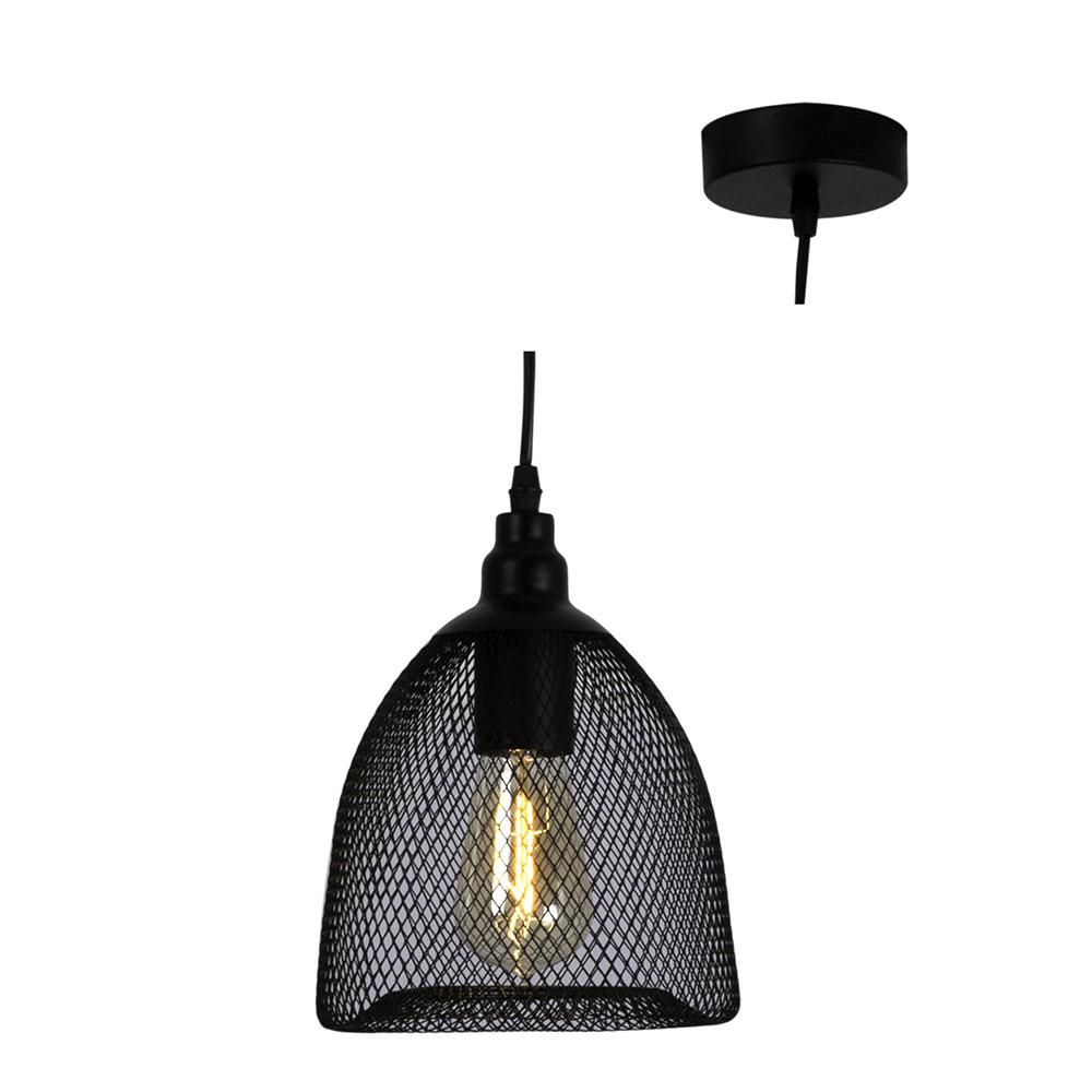 Black Metal Pendant - PENDANT METAL BLACK, P602. (P602)